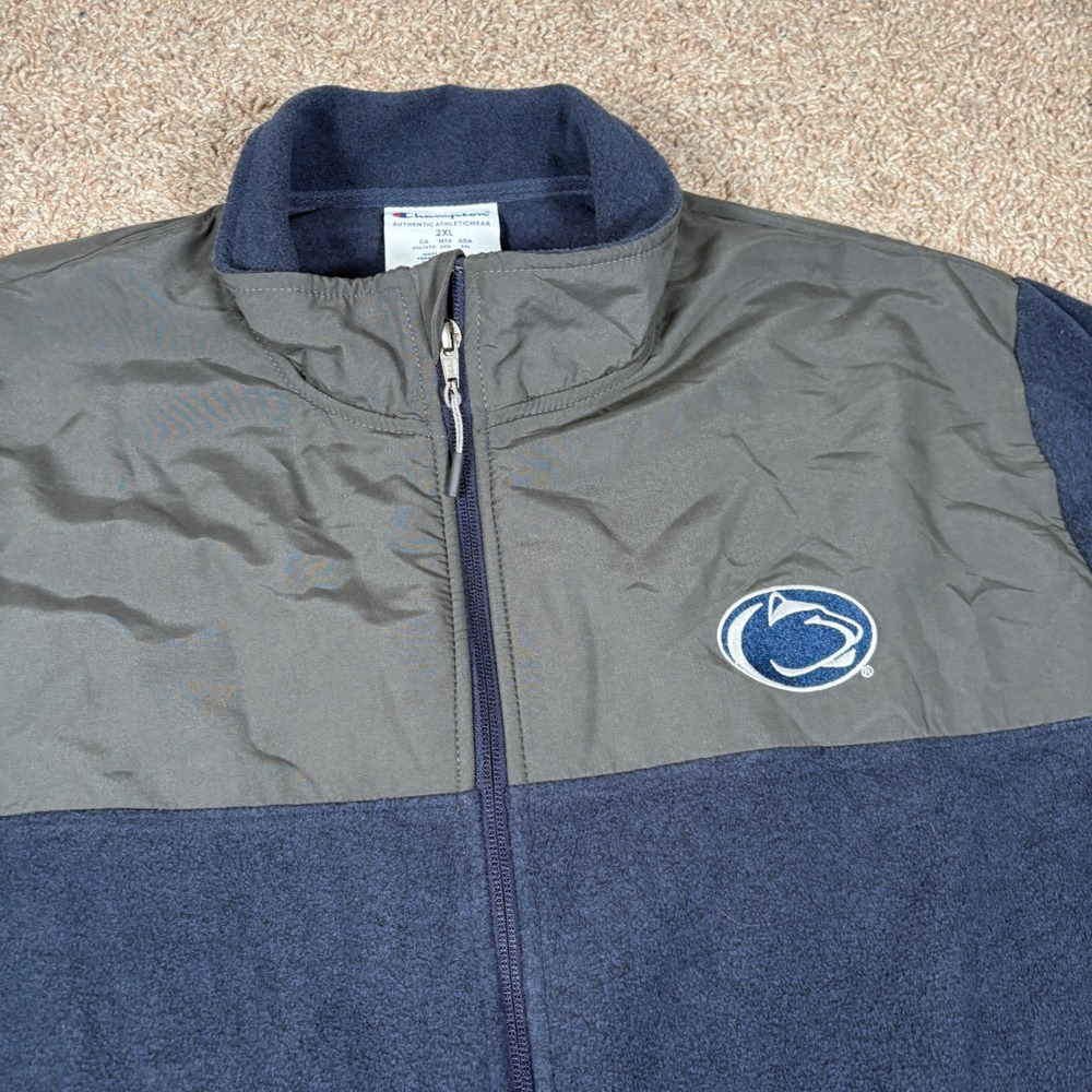 Champion Penn State‎ Nittany Lions 2XL Full Zip Fleece Jacket Mens